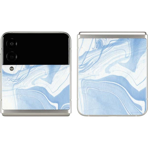 Blue Marbling Galaxy Z Flip3 5G Skin